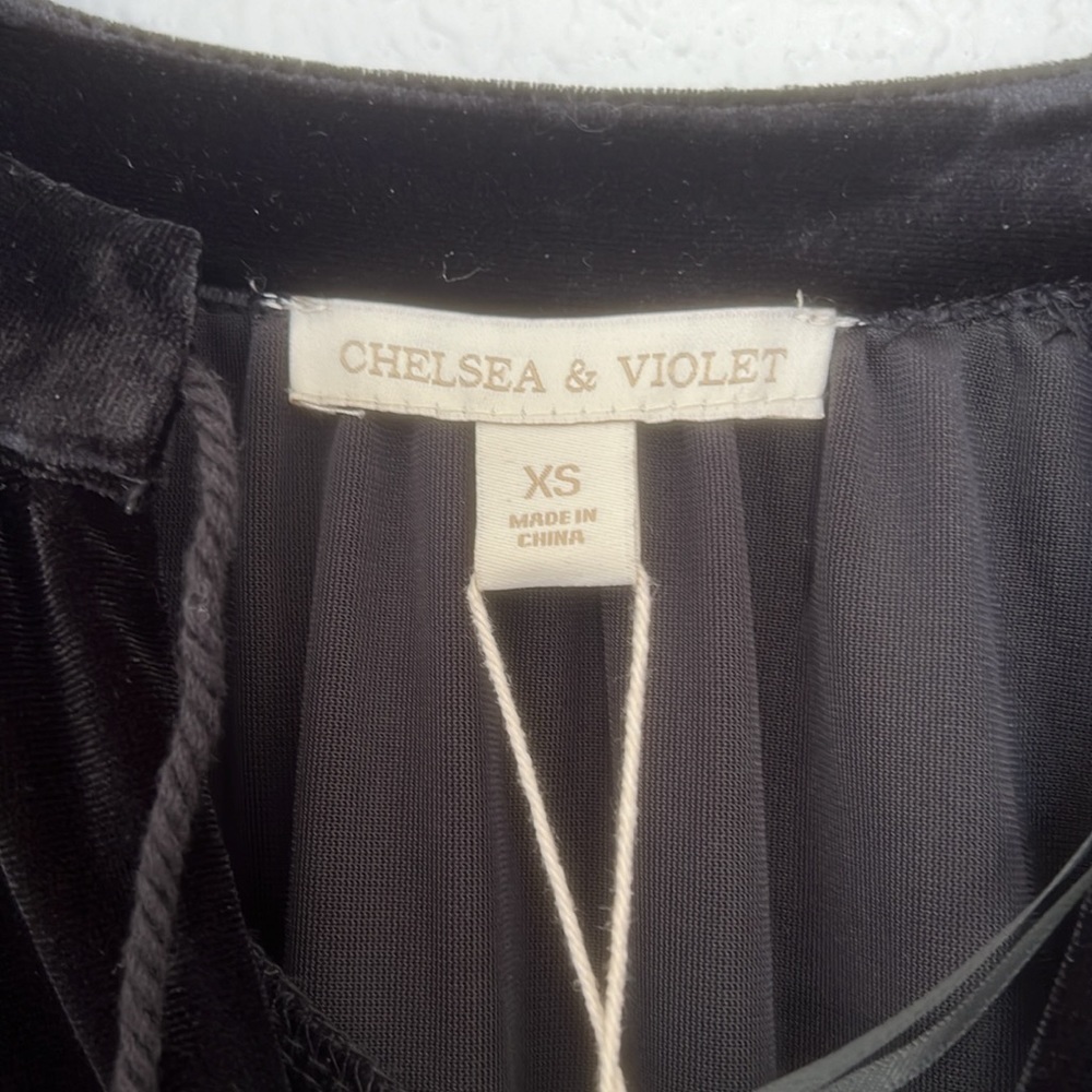 Chelsea and Violet lace trim black velvet dress - Picture 7 of 10